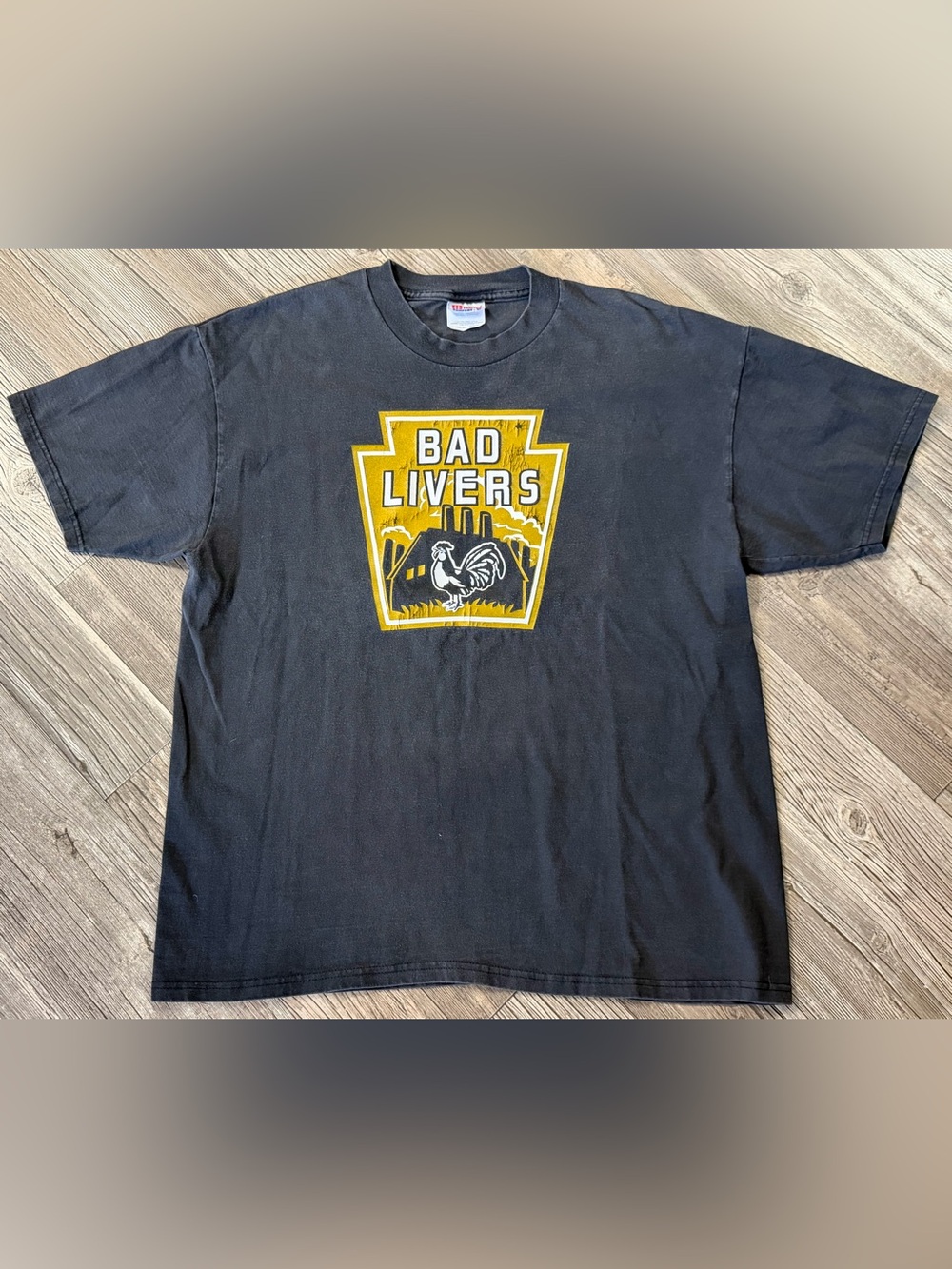 Vintage 90s Bad Livers Band T Shirt XL Hanes Alt Bluegrass Punk Austin Tx Rare